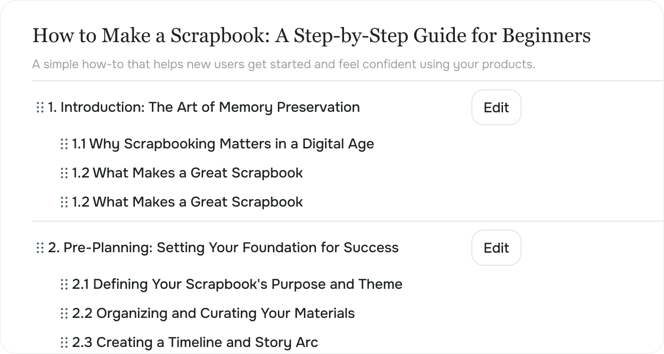 4. Review the outline
