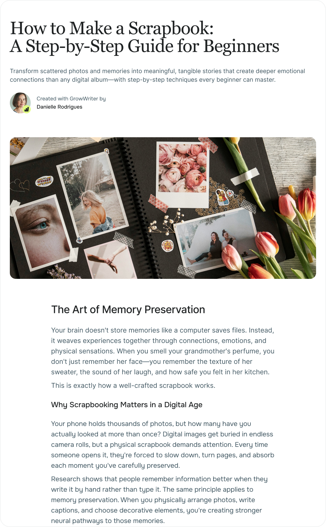 5. Your article, ready to post